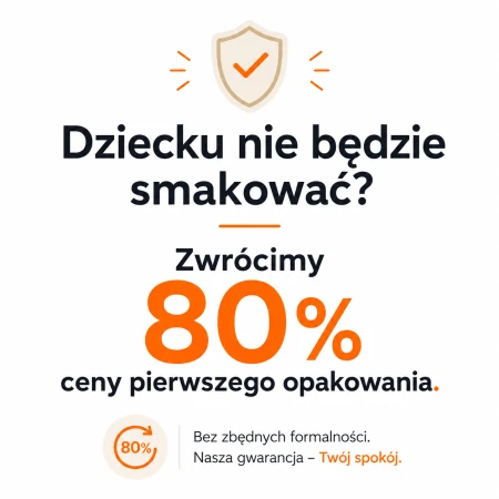 Junior Flavon – gwarancja zwrotu 80% ceny pierwszego opakowania